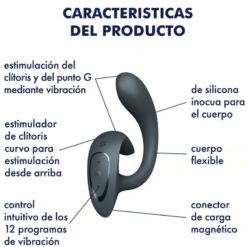 SATISFYER - G FOR GODDESS 1 VIBRADOR RABBIT GRIS OSCURO - piKanteo | Despierta tu lado más piKante