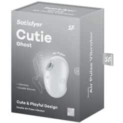 SATISFYER - CUTIE GHOST VIBRADOR LAY-ON BLANCO - piKanteo | Despierta tu lado más piKante