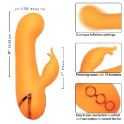 CALEXOTICS - MONTECITO MUSE VIBRADOR RABBIT NARANJA BY CALIFORNIA DREAMING - piKanteo | Despierta tu lado más piKante