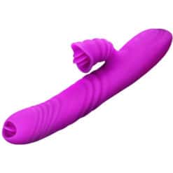 Alternative view of ARMONY - ANGELIA VIBRADOR MULTIFUNCION DOBLE LENGUA EFECTO CALOR VIOLETA
