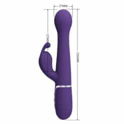 PRETTY LOVE - DEJON VIBRADOR RABBIT 3 EN 1 MULTIFUNCIÓN MORADO - piKanteo | Despierta tu lado más piKante
