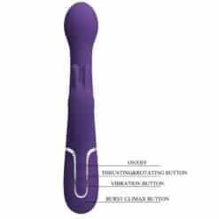PRETTY LOVE - DEJON VIBRADOR RABBIT 3 EN 1 MULTIFUNCIÓN MORADO - piKanteo | Despierta tu lado más piKante