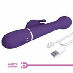 PRETTY LOVE - DEJON VIBRADOR RABBIT 3 EN 1 MULTIFUNCIÓN MORADO - piKanteo | Despierta tu lado más piKante