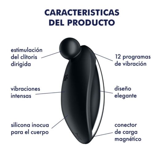 SATISFYER - SPOT ON 2 VIBRADOR LAY-ON NEGRO - Imagen 4