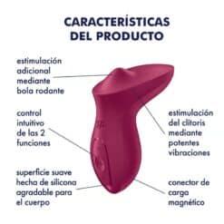SATISFYER - EXCITERRR VIBRADOR LAY-ON CLÍTORIS FUCSIA - piKanteo | Despierta tu lado más piKante