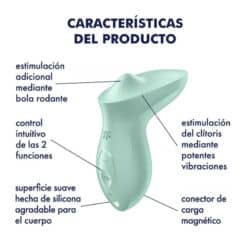 SATISFYER - EXCITERRR VIBRADOR LAY-ON CLÍTORIS MENTA - piKanteo | Despierta tu lado más piKante