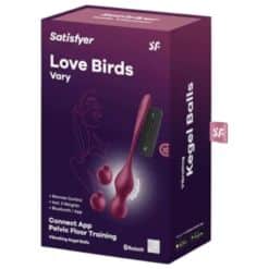 SATISFYER - LOVE BIRDS VARY BOLAS VIBRADORES APP GRATUITA ROJO VINO - piKanteo | Despierta tu lado más piKante