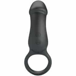 Alternative view of PRETTY LOVE - TRAE ANILLO VIBRADOR CON ESTIMULADOR NEGRO