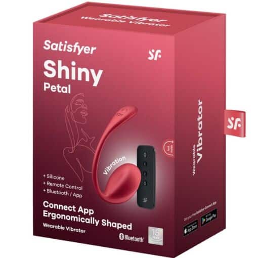 SATISFYER - SHINY PETAL ESTIMULADOR PUNTO G CONTROL REMOTO ROJO APP GRATUITA - Imagen 7