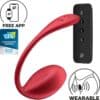SATISFYER - SHINY PETAL ESTIMULADOR PUNTO G CONTROL REMOTO ROJO APP GRATUITA