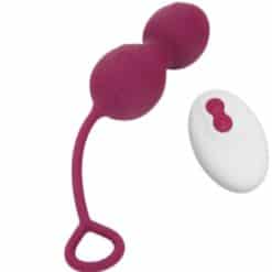 Alternative view of ARMONY - BLOSSOMS PESAS VAGINALES VIBRADOR CONTROL REMOTO 10 VIBRACIONES ROJO OSCURO