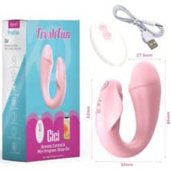 ARMONY - FRESHFUN CICI VIBRADOR STRAP-ON CONTROL REMOTO Y APP 10 VIBRACIONES ROSA - piKanteo | Despierta tu lado más piKante