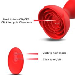 Alternative view of ARMONY - EXTREME A BLOOM ROSA VIBRADOR & PLUG ANAL CONTROL REMOTO ROJO