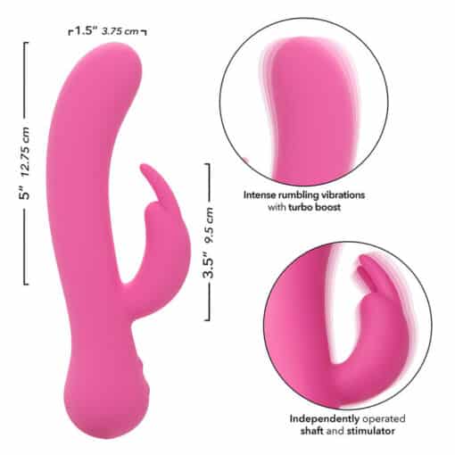 CALEXOTICS - FIRST TIME VIBRADOR RABBIT RECARGABLE ROSA - Imagen 7