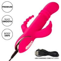 CALEXOTICS - JACK FANTASY TRIPLE VIBRADOR CALENTABLE RABBIT ROSA - piKanteo | Despierta tu lado más piKante