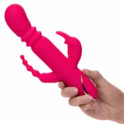 CALEXOTICS - JACK FANTASY TRIPLE VIBRADOR CALENTABLE RABBIT ROSA - piKanteo | Despierta tu lado más piKante