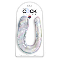 Alternative view of KING COCK - DOUBLE TROUBLE DILDO DOBLE 44 CM TRANSPARENTE