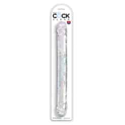 KING COCK - DOUBLE TROUBLE DILDO DOBLE 46 CM TRANSPARENTE - piKanteo | Despierta tu lado más piKante