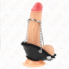 KINK - ANILLO PENE 4 CM CADENA 7 CM METAL CON CINTURÓN POLIPIEL - piKanteo | Despierta tu lado más piKante