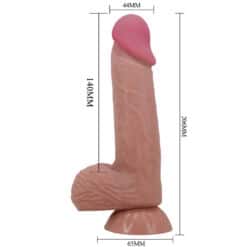 PRETTY LOVE - SLIDING SKIN SERIES DILDO REALÍSTICO CON VENTOSA PIEL DESLIZANTE MORENO 20.6 CM - piKanteo | Despierta tu lado más piKante