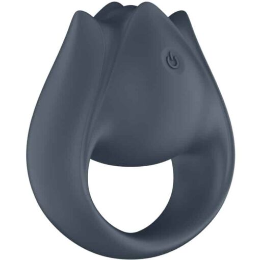 SATISFYER - PERFECT PAIR 2 MULTIVIBRADOR 2 EN 1 ANILLO PARA PENE & ESTIMULADOR DE DEDO GRIS - Imagen 5