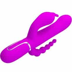 PRETTY LOVE - CAMMY TRIPLE VIBRADOR MULTIFUNCIÓN 4 EN 1 ROSA - piKanteo | Despierta tu lado más piKante