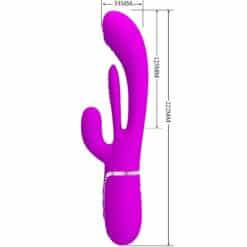 PRETTY LOVE - SHANIA TRIPLE VIBRADOR RABBIT MULTIFUNCIÓN ROSA - piKanteo | Despierta tu lado más piKante