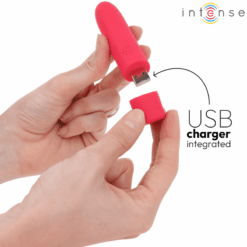 INTENSE - SYMONE BALA VIBRADORA RECARGABLE POR USB 8 VIBRACIONES ROJO 10 X 2.2 CM - piKanteo | Despierta tu lado más piKante