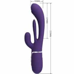 PRETTY LOVE - SHANIA TRIPLE VIBRADOR RABBIT MULTIFUNCIÓN MORADO - piKanteo | Despierta tu lado más piKante