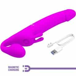 PRETTY LOVE - ZANINI DILDO STRAP-ON SIN ARNÉS 10 VIBRACIONES MORADO - piKanteo | Despierta tu lado más piKante