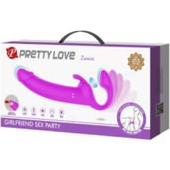 PRETTY LOVE - ZANINI DILDO STRAP-ON SIN ARNÉS 10 VIBRACIONES MORADO - piKanteo | Despierta tu lado más piKante