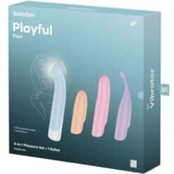 SATISFYER - PLAYFUL FOUR SET VIBRADORES 4 EN 1 + POWER BULLET - piKanteo | Despierta tu lado más piKante