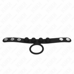 KINK - ANILLO PENE CUERO 3.5 CM CON CIERRE A PRESIÓN 23 X 2 CM - piKanteo | Despierta tu lado más piKante