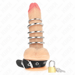Alternative view of KINK - ANILLO PENE CUERO CORREA CON CERRADURA 21 X 2 CM Y 5 ANILLOS METAL DE 3 CM A 4 CM