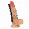 KINK - 5 ANILLOS PENE METAL 3.2 CM A 5 CM CONECTADOS POR POLIPIEL - piKanteo | Despierta tu lado más piKante