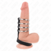KINK - 4 ANILLOS PENE METAL 3.8 CM CONECTADOS CON CORREA DE CUERO 22 X 1.5 CM Y CIERRE A PRESIÓN - piKanteo | Despierta tu lado más piKante