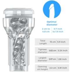 KIIROO - FEEL POCKET STROKER CRYSTAL BY KIIROO TRANSPARENTE - piKanteo | Despierta tu lado más piKante