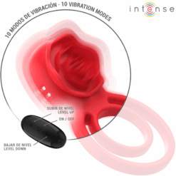 Alternative view of INTENSE - GAIL ROSA ESTIMULADORA 10 VIBRACIONES ROJO CONTROL REMOTO