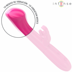 INTENSE - JULIETA VIBRADOR RABBIT 18,6 CM 10 VIBRACIONES ROSA - piKanteo | Despierta tu lado más piKante