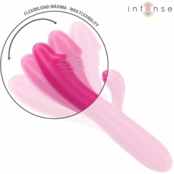 INTENSE - IVY VIBRADOR FLEXIBLE 10 VIBRACIONES CON LENGUA ESTIMULADORA ROSA - piKanteo | Despierta tu lado más piKante