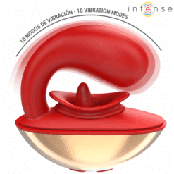 Alternative view of INTENSE - MARIAH VIBRADOR & ESTIMULADOR EN FORMA DE U 10 VIBRACIONES ROJO