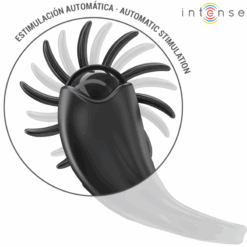 INTENSE - MABEL ANILLO VIBRADOR 10 VIBRACIONES CON ESTIMULADOR DE CLÍTORIS NEGRO - piKanteo | Despierta tu lado más piKante