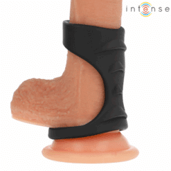 Alternative view of INTENSE - THEO ANILLO DOBLE PARA PENE SILICONA NEGRO MODELO 3