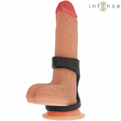INTENSE - THEO ANILLO DOBLE PARA PENE SILICONA NEGRO MODELO 3 - piKanteo | Despierta tu lado más piKante