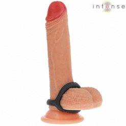 INTENSE - CARSON ANILLO DOBLE PARA PENE SILICONA NEGRO MODELO 4 - piKanteo | Despierta tu lado más piKante