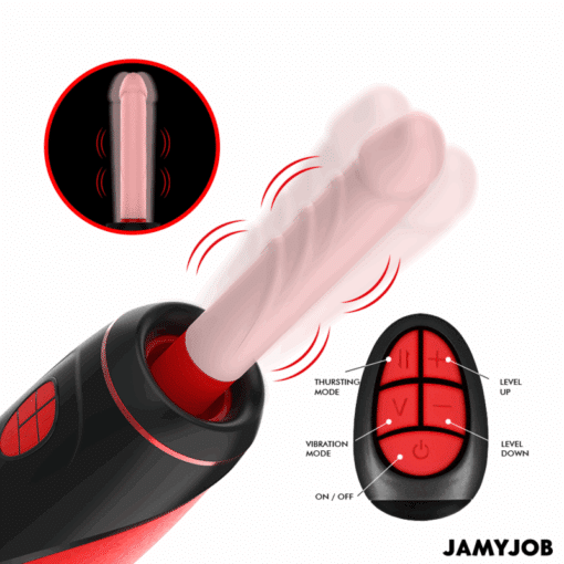 JAMYJOB - PYSTON BASE MASTURBADOR AUTOMÁTICO CON DILDO CONTROL REMOTO - Imagen 6