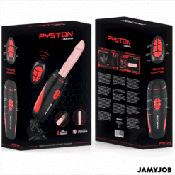 JAMYJOB - PYSTON BASE MASTURBADOR AUTOMÁTICO CON DILDO CONTROL REMOTO - piKanteo | Despierta tu lado más piKante