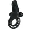 PRETTY LOVE - DOBLE ANILLO VIBRADOR + ESTIMULADOR CLÍTORIS 10 VIBRACIONES NEGRO - piKanteo | Despierta tu lado más piKante