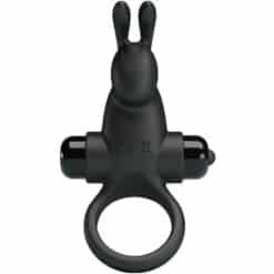 Alternative view of PRETTY LOVE - ANILLO VIBRADOR + ESTIMULADOR RABBIT CLÍTORIS 10 VIBRACIONES NEGRO