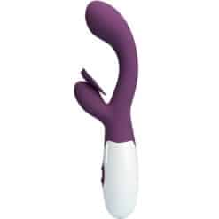 Alternative view of PRETTY LOVE - BUTTERFLY KISS VIBRADOR RABBIT & ESTIMULADOR PUNTO G MORADO